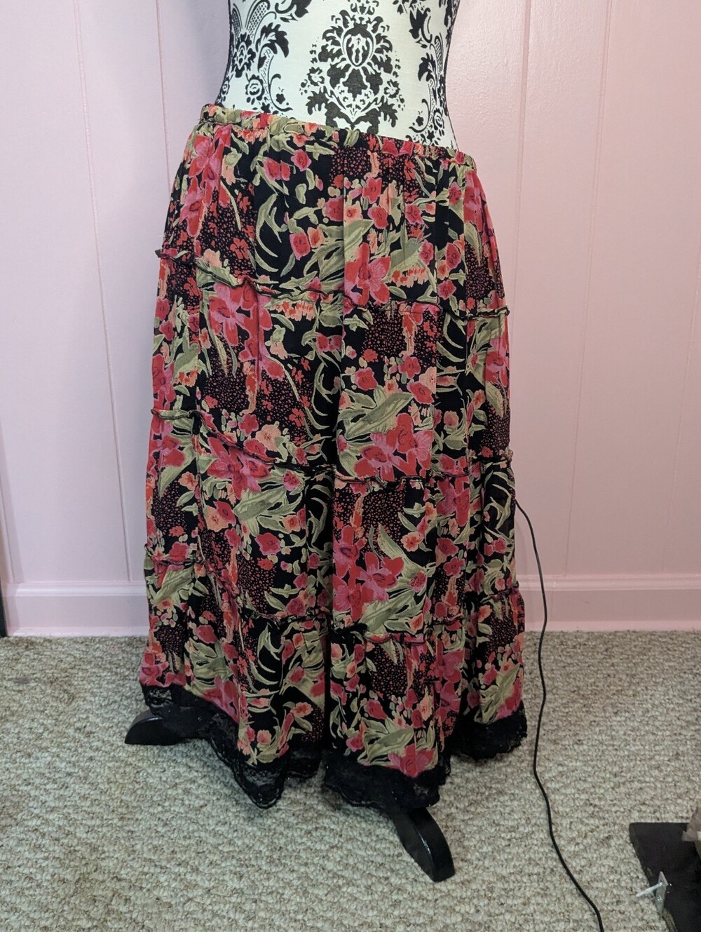 floral skirt